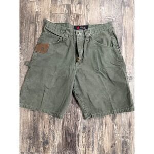 Riggs Workwear Ripstop Fabric Carpenter Utility Shorts Olive Green Mens Size 33